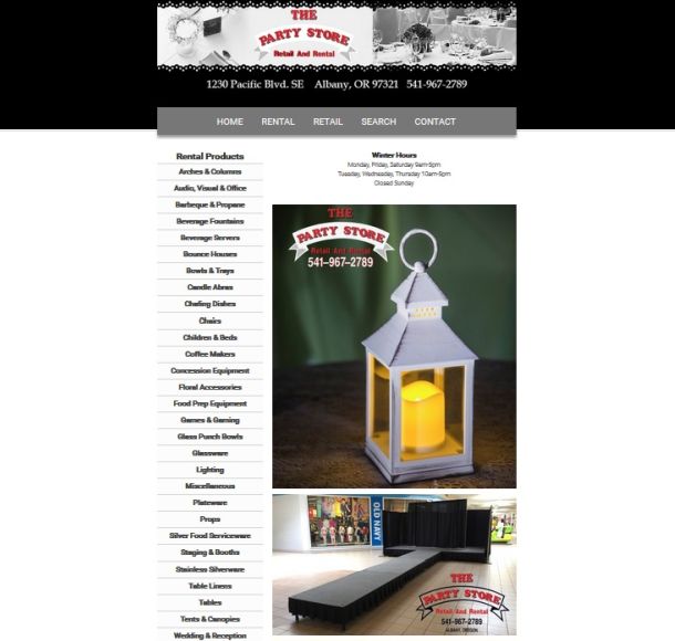 Albany Party Store Website, Albany, Oregon
